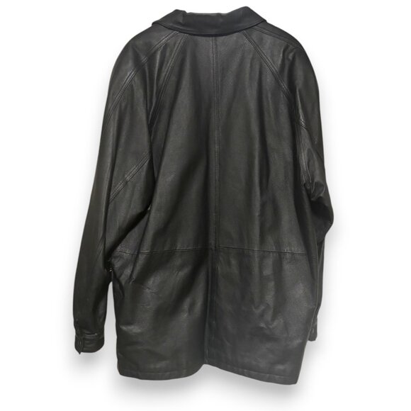 Georgetown Leather Design vintage women's black genuine leather jacket sz L - Picture 5 of 16